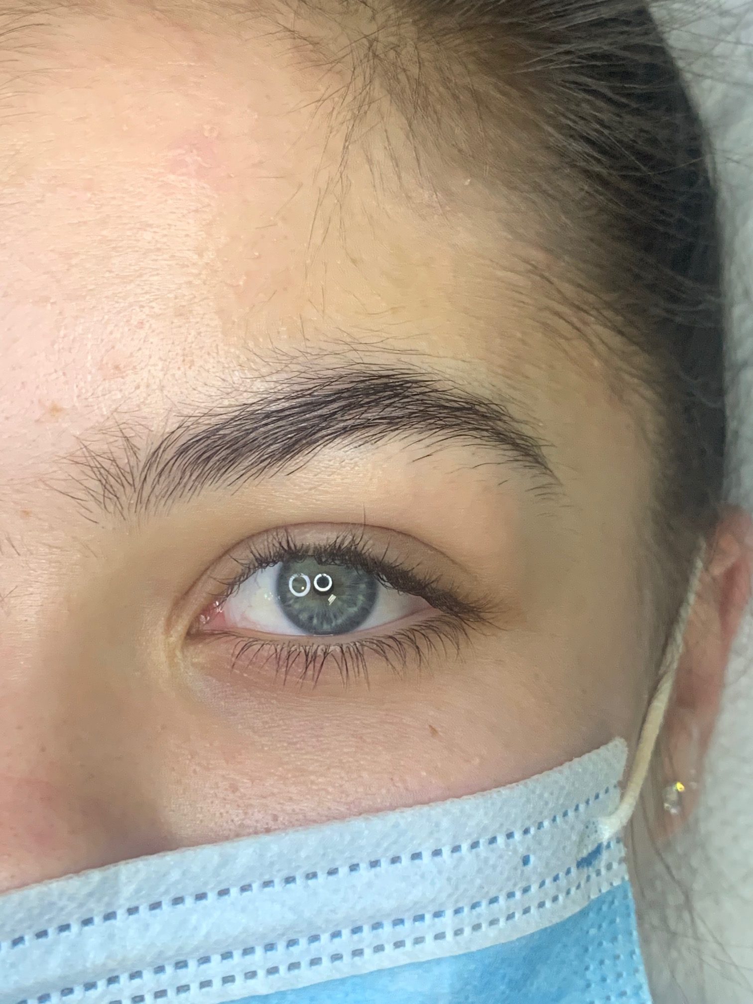 Natural brow treatment result by Erika Davis Aesthetics